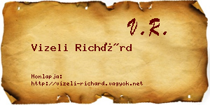 Vizeli Richárd névjegykártya