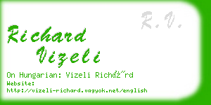 richard vizeli business card